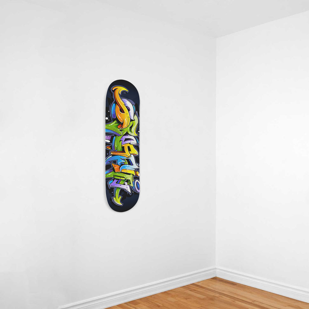 Purple Graffiti Custom Skateboard Deck - King Of Boards